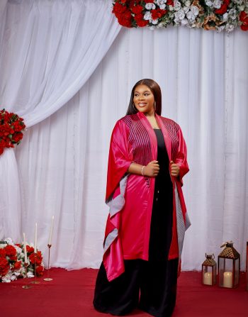 Embroidered Kimono Set (Pink)