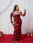 Long Sleeve Floral Velvet Dress_Style