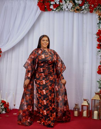 Longsleeve Rouche Dress and Kimono