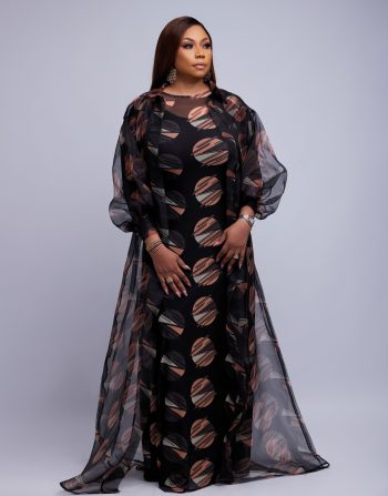 Luna dress paired with Kimono